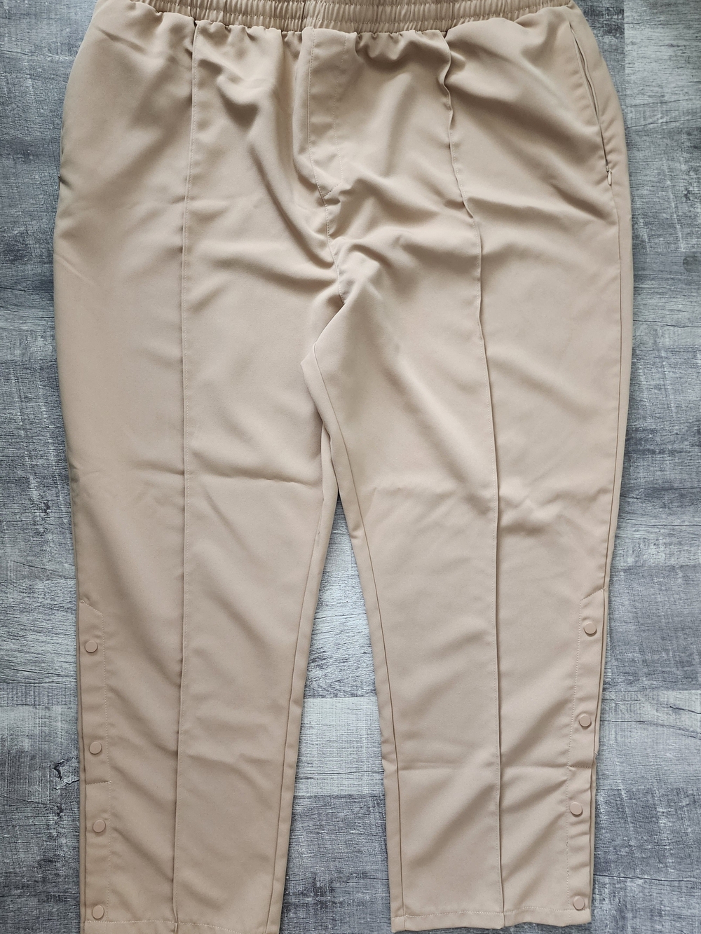 BoohooMAN Beige Men’s Snap-button Pull-On Joggers Pants 5XL